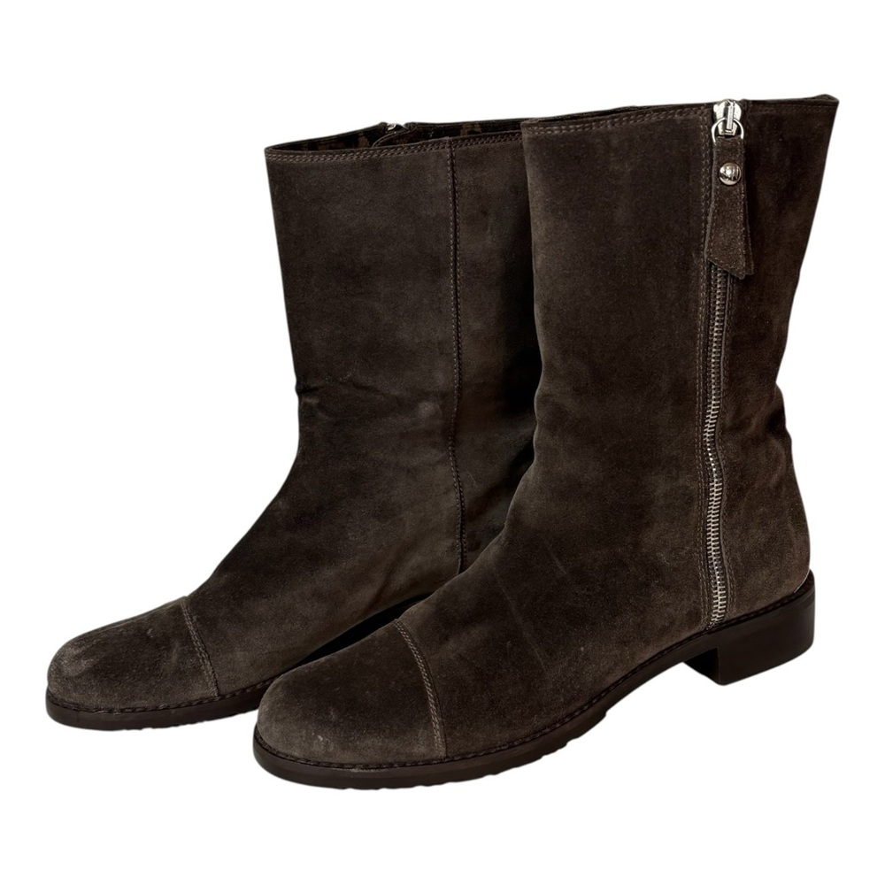 Stuart Weitzman Suede Ankle Boots Narrow Width Booties Women's Size 7N